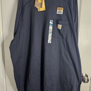 Carhartt Navy Long Sleeve Shirt with Pocket
